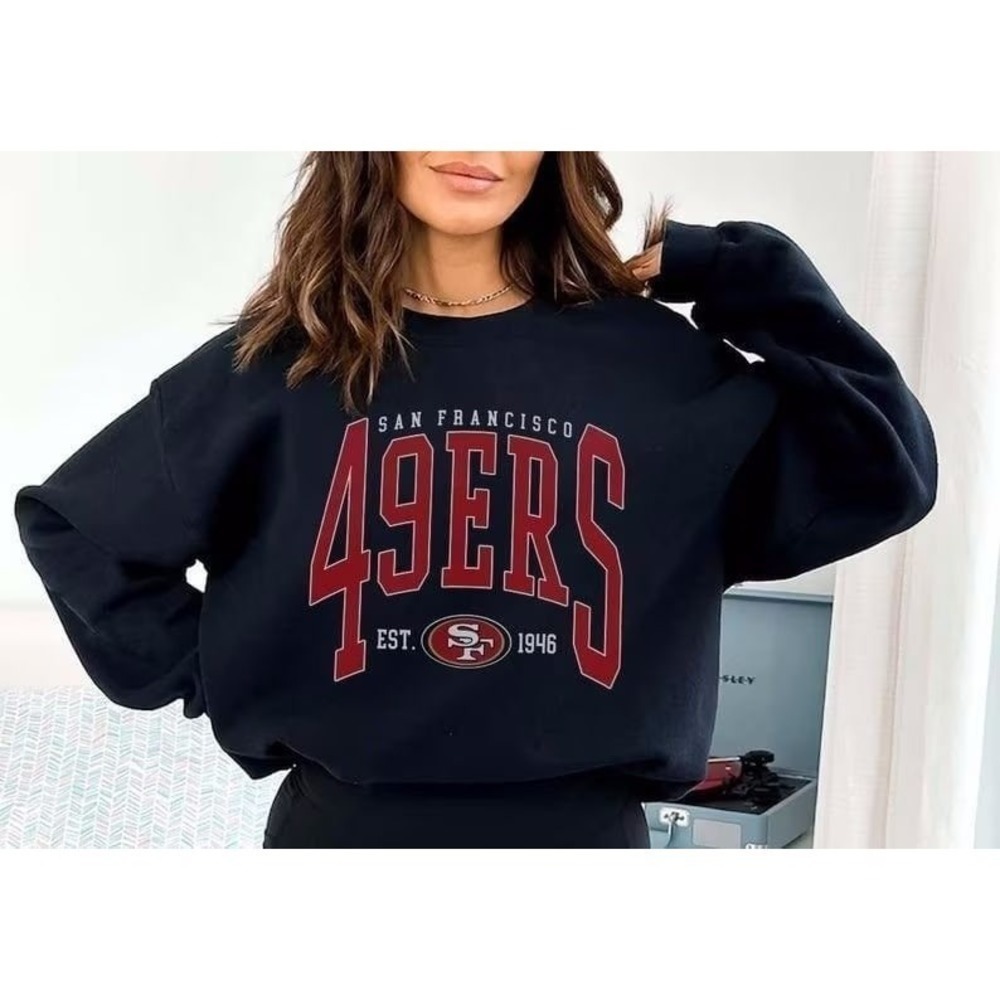 Vintage San Francisco Football Sweatshirtsf Football Retro Niners Sweatshirt